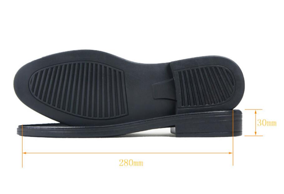 Rubber outsole for commercial leather shoes
