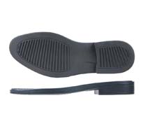 Rubber outsole for commercial leather shoes